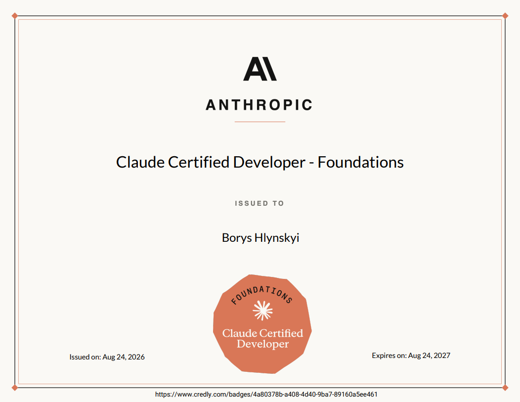 Certificate